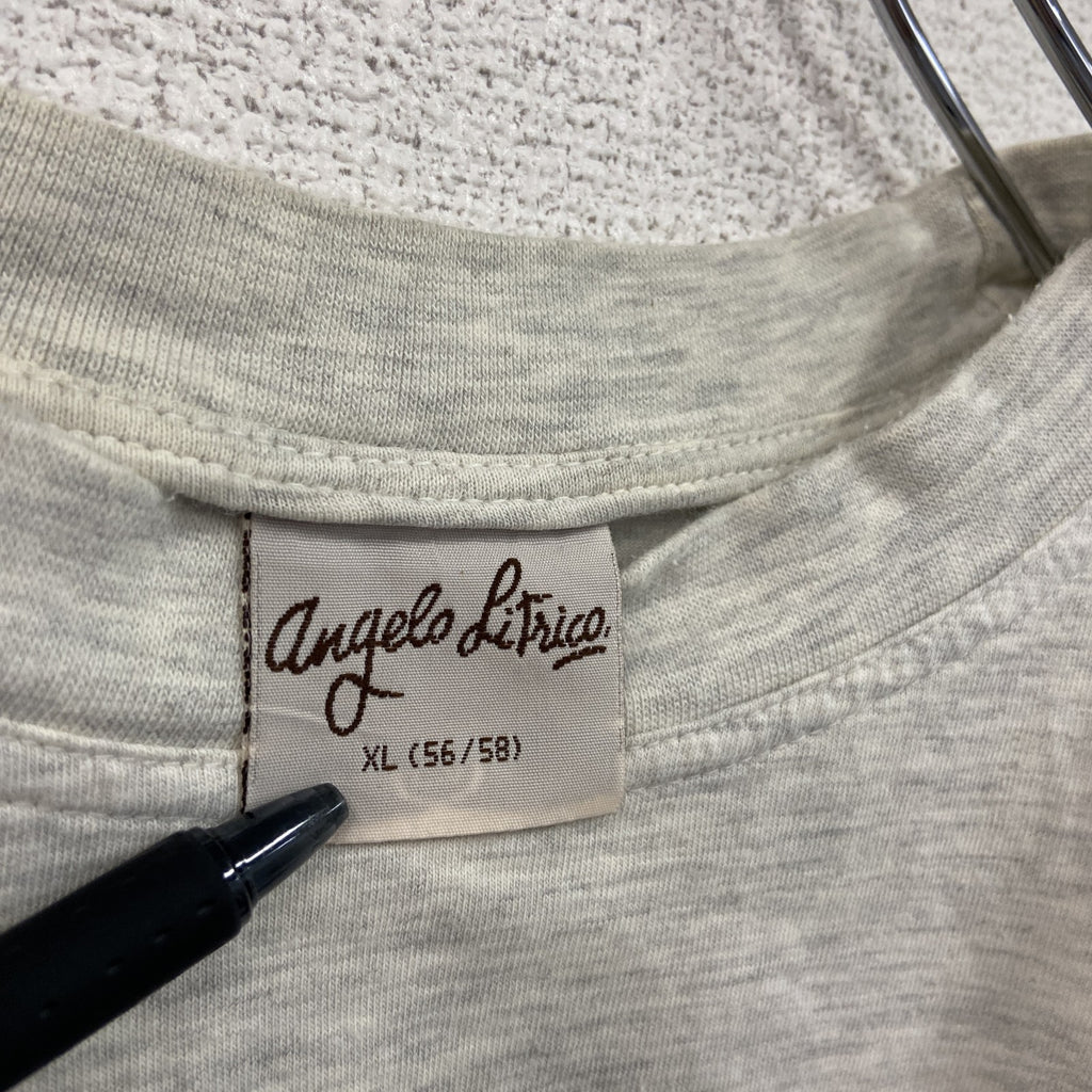 90s　Angelo Litrico　半袖プリントTシャツ　ヴィンテージ　白　ホワイト　XLサイズ　古着