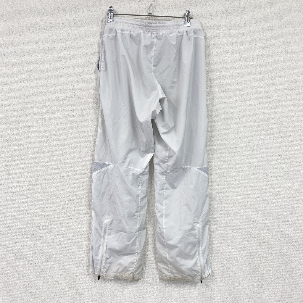 adidas　アディダス　トラックパンツ/ジャージパンツ　白　ホワイト　Lサイズ メンズ ポリエステル 古着