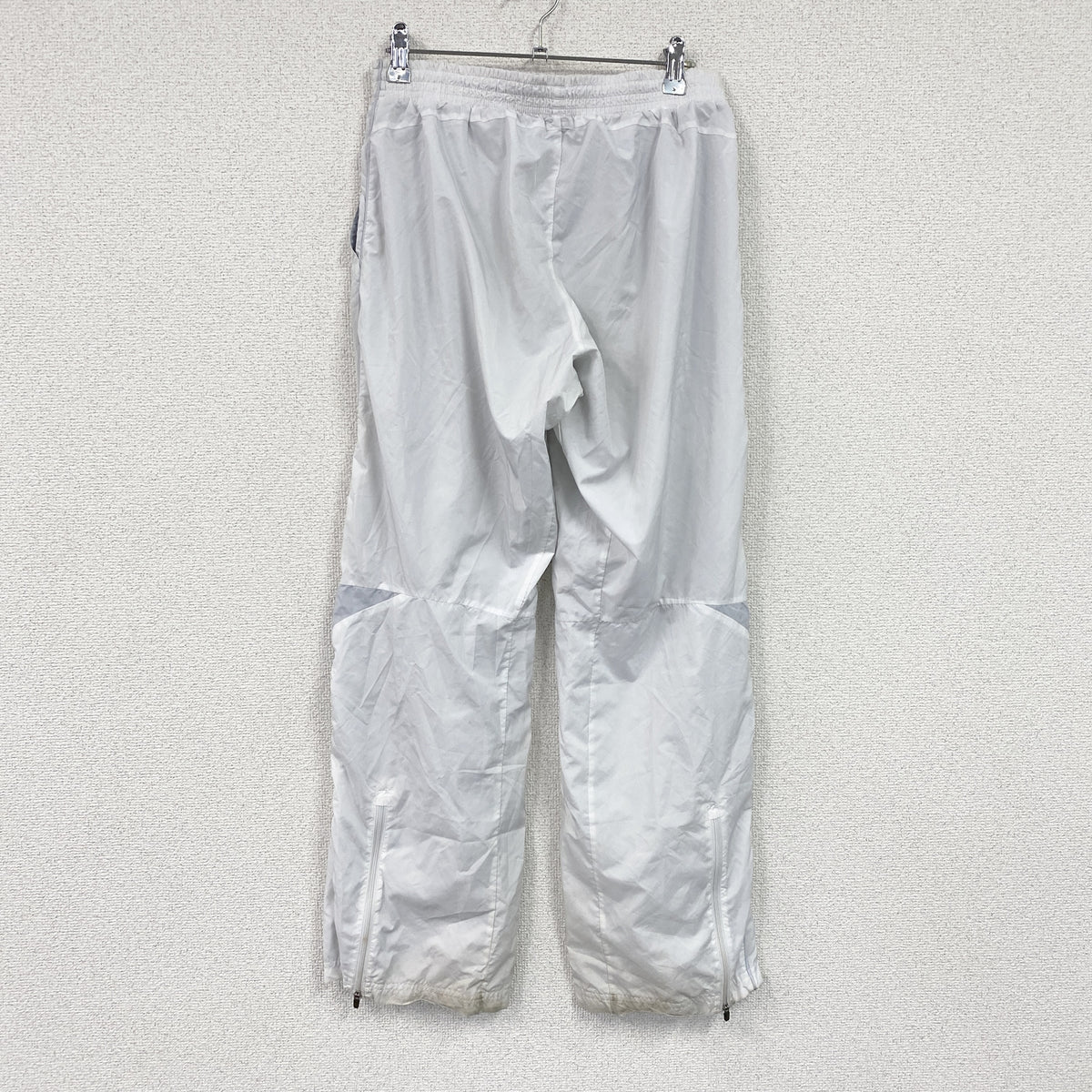 adidas　アディダス　トラックパンツ/ジャージパンツ　白　ホワイト　Lサイズ メンズ ポリエステル 古着