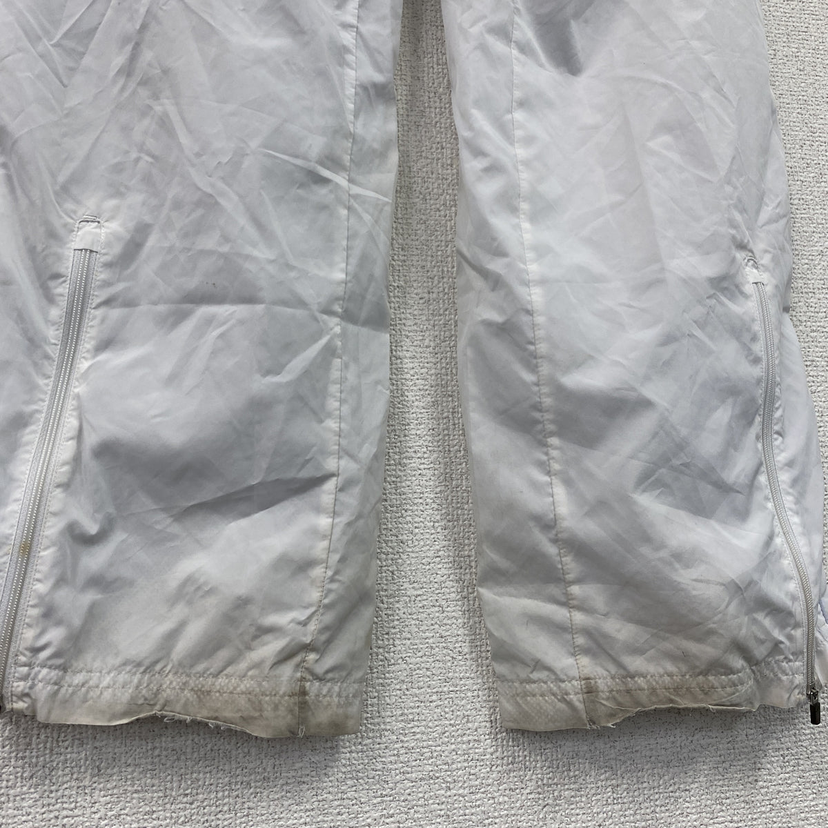adidas　アディダス　トラックパンツ/ジャージパンツ　白　ホワイト　Lサイズ メンズ ポリエステル 古着