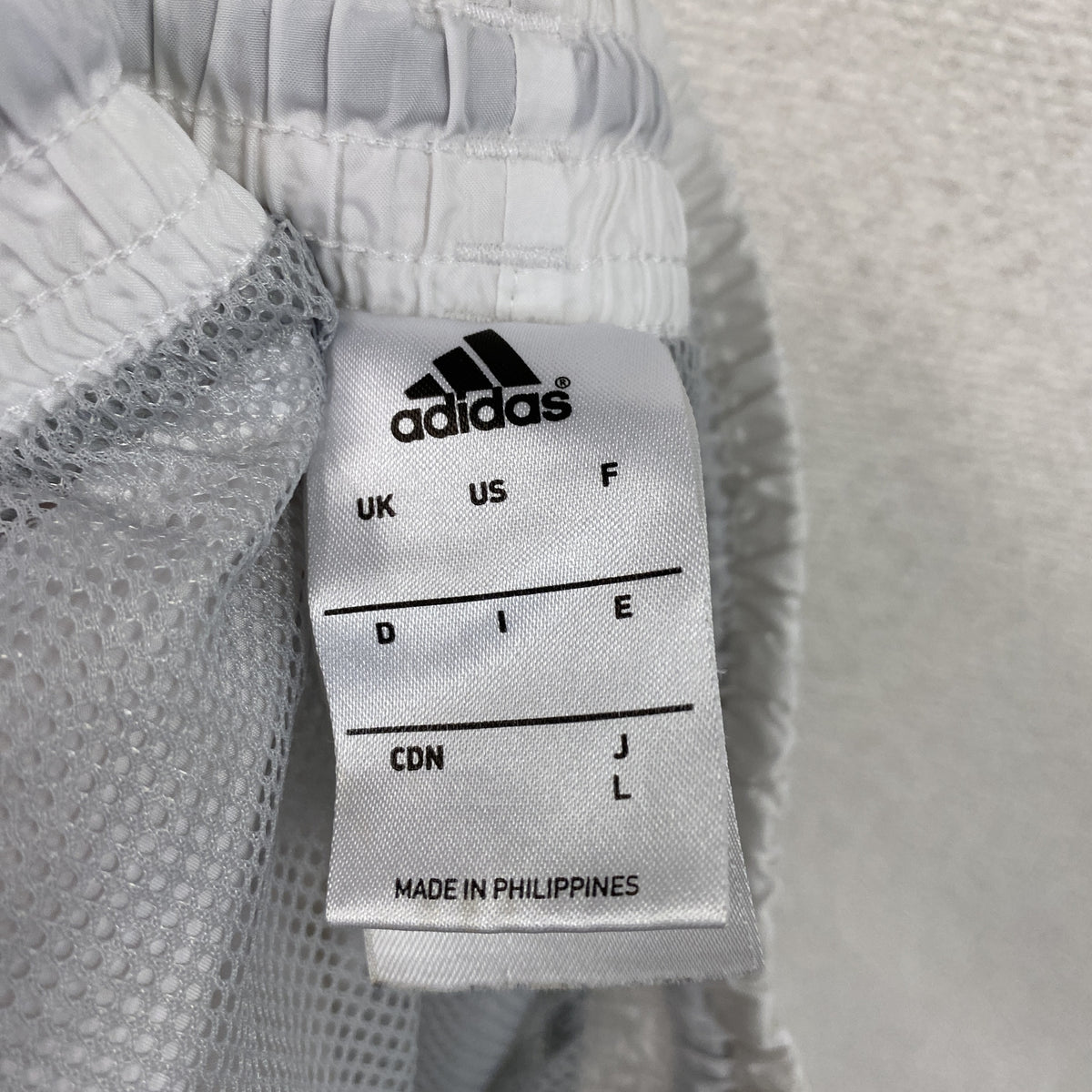 adidas　アディダス　トラックパンツ/ジャージパンツ　白　ホワイト　Lサイズ メンズ ポリエステル 古着