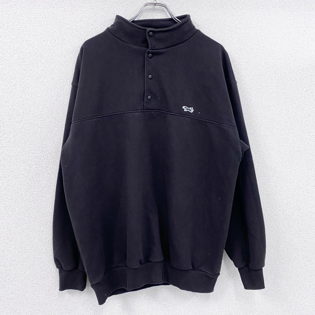 TOWN CRAFT×FREAK'S STORE　ハーフボタンスウェット/トレーナー　黒　ブラック　Lサイズ　古着