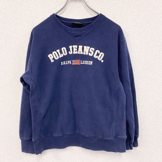 ～00s　POLO JEANS　RALPH LAUREN　ポロジーンズ　ラルフローレン　スウェット/トレーナー　ネイビー　Lサイズ