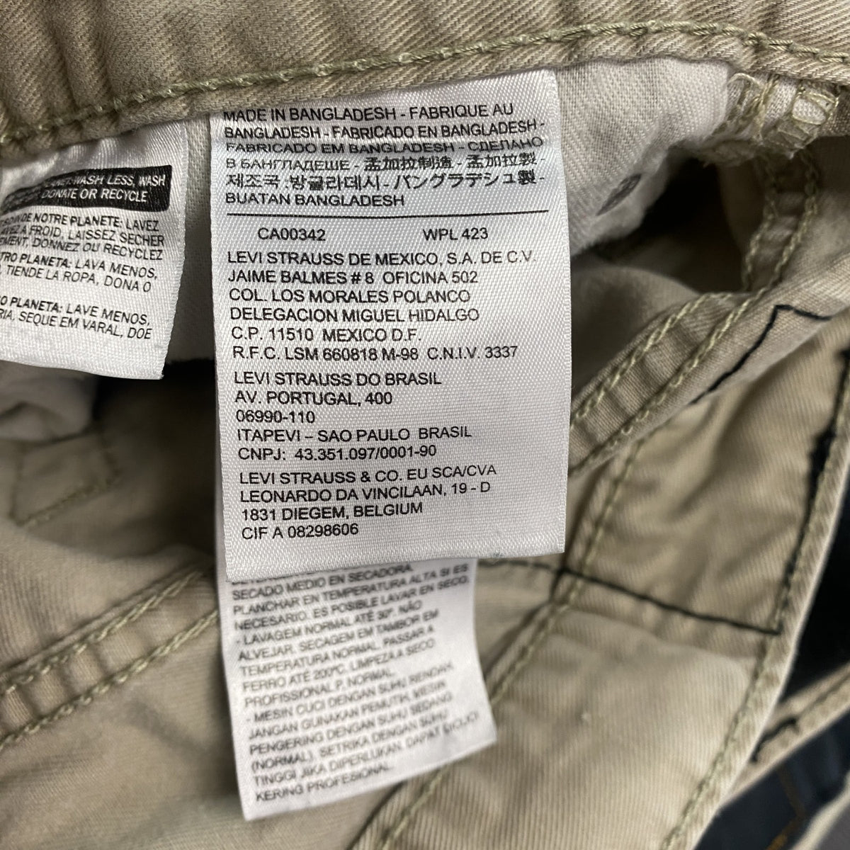 Levi’s　リーバイス　514　デニムパンツ/ジーンズ　ジップフライ　ベージュ　W32サイズ　古着