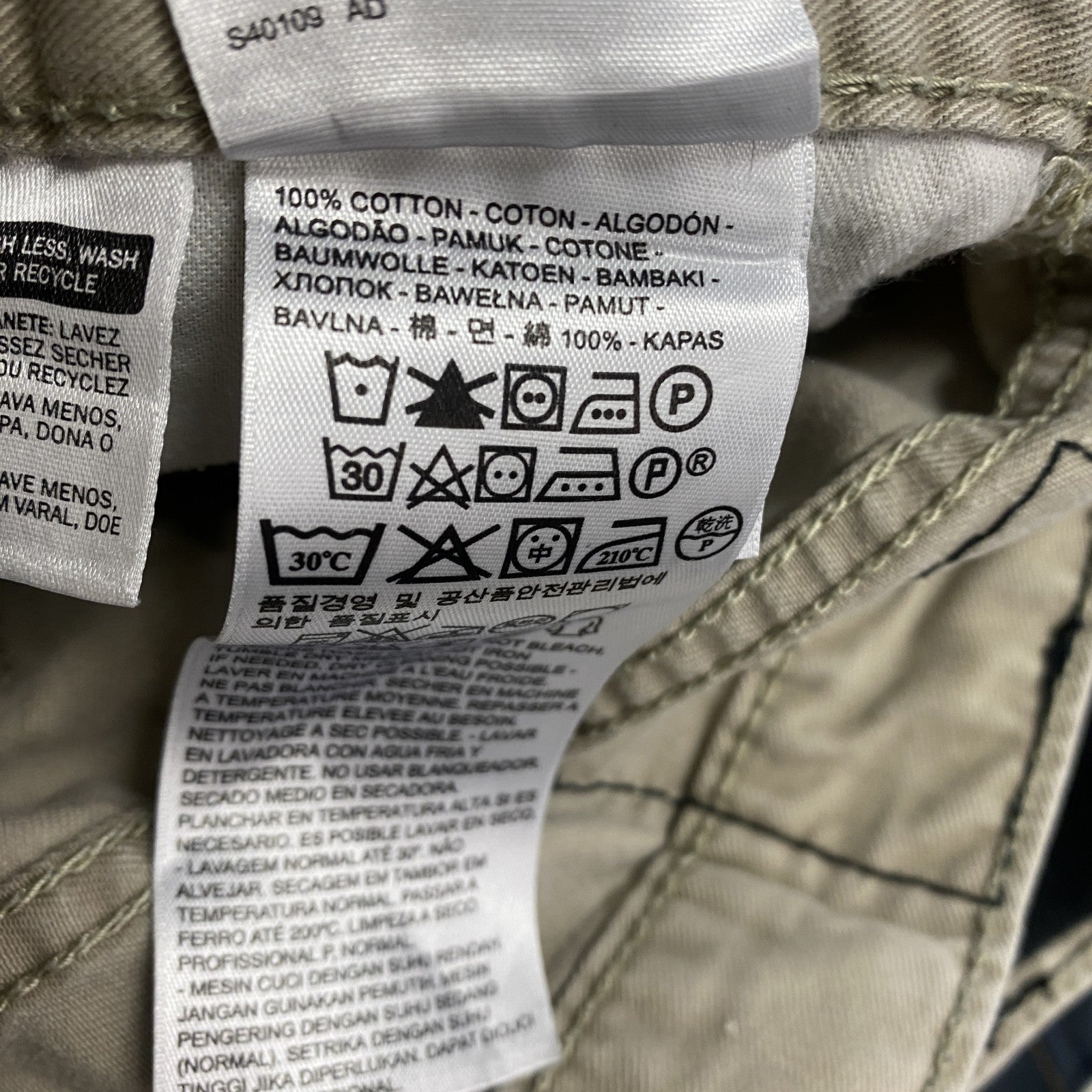 Levi’s　リーバイス　514　デニムパンツ/ジーンズ　ジップフライ　ベージュ　W32サイズ　古着