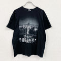 FOX ORIGINALS　半袖プリントTシャツ　ブタペスト　ハンガリー　黒　ブラック　XLサイズ　古着