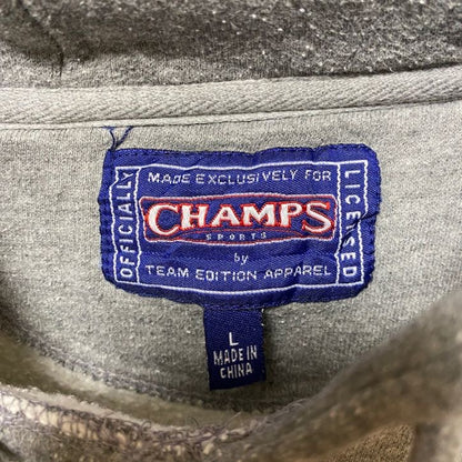 古着 used　CHAMPS OHIO STATE　オハイオ大学　長袖カレッジ刺繍パーカー　グレー　オーバーサイズ　Lサイズ