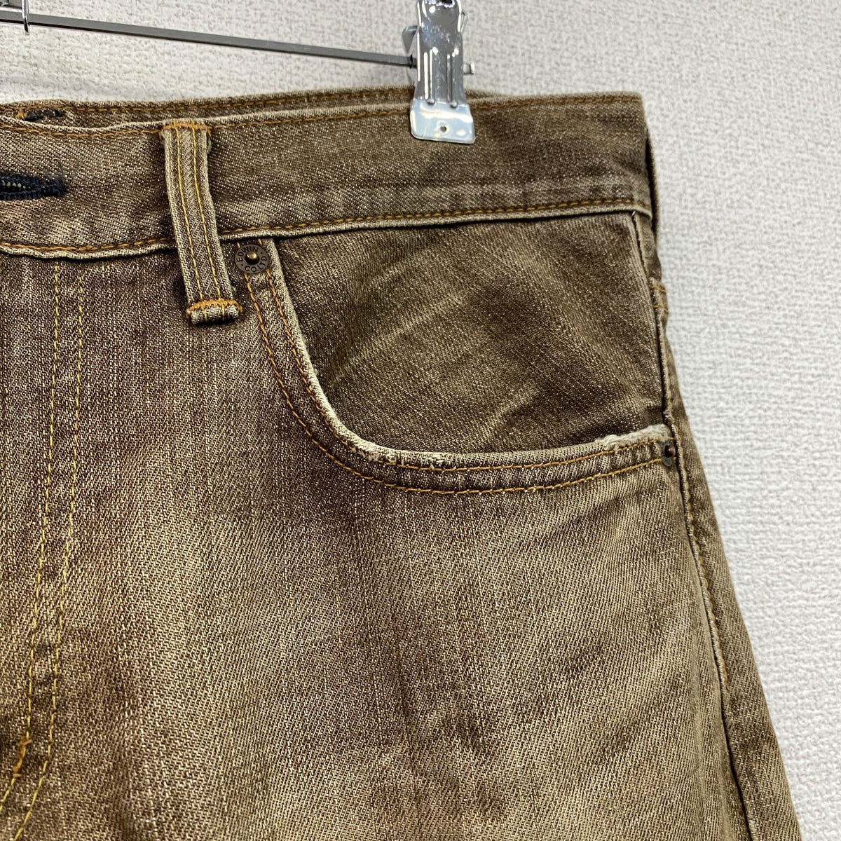 00s～　EDWIN　エドウィン　404XV　デニムパンツジーンズ　ジップフライ　茶色　ブラウン　W32サイズ　