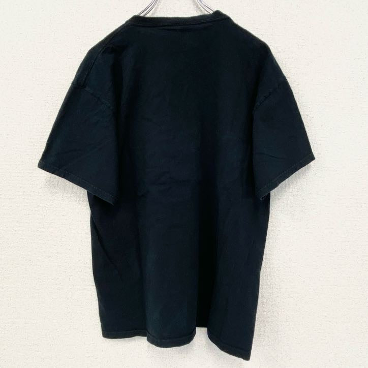 camp david　半袖カレッジプリントTシャツ　ウィスコンシン大学　UW　クルーネック　アメフト　黒　ブラック　Lサイズ　古着