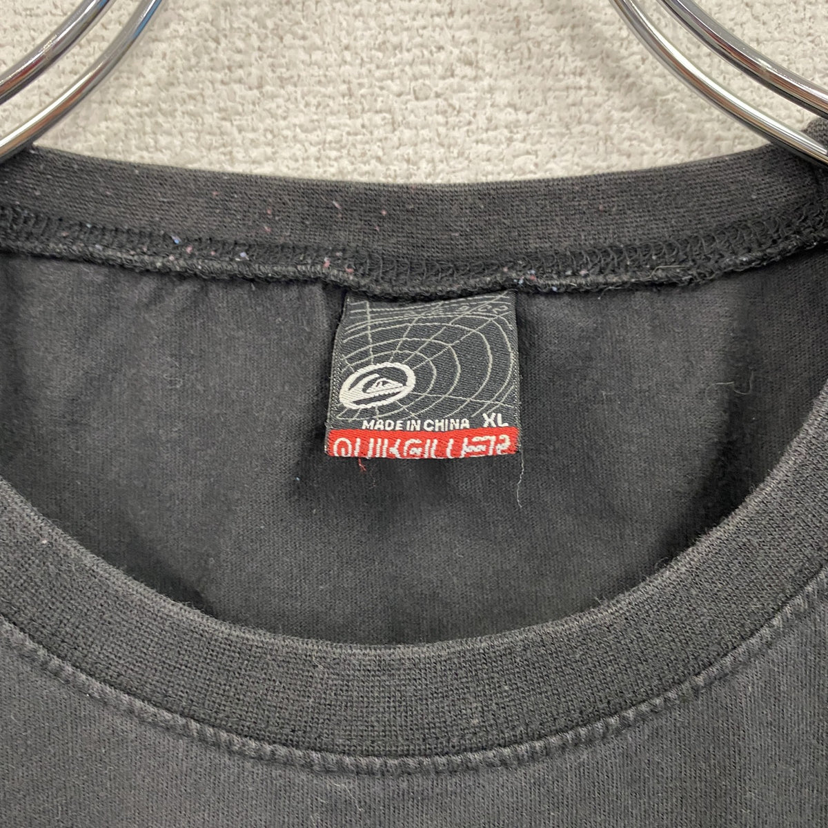 Quiksilver　クイックシルバー　半袖プリントTシャツ　黒　ブラック　XLサイズ　　古着