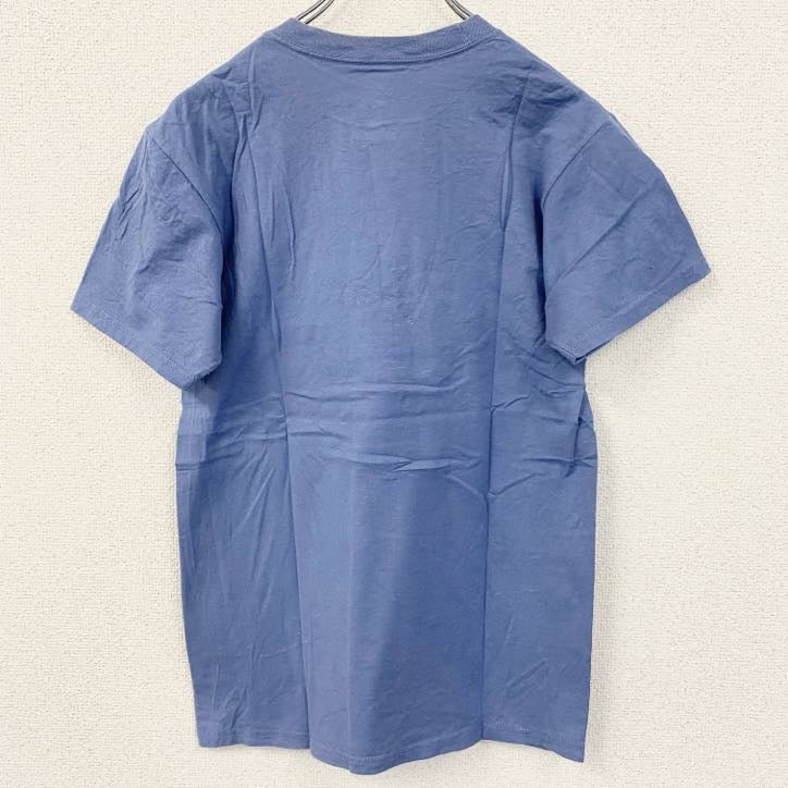 Hanes　ヘインズ　半袖プリントTシャツ　ミッキーマウス　ディズニーランド　レトロ　ブルー　青　Sサイズ　古着