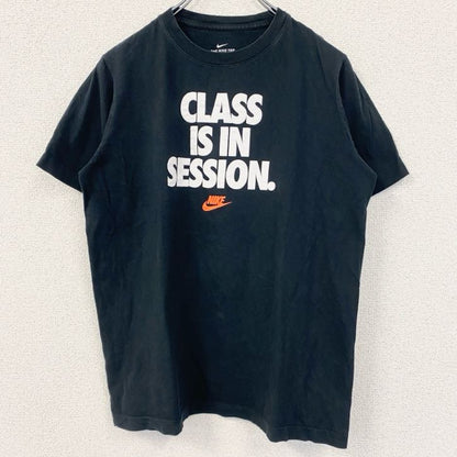 古着 used　NIKE　ナイキ　半袖プリントTシャツ　CLASS IS IN SESSION　ブラック　黒　XLサイズ