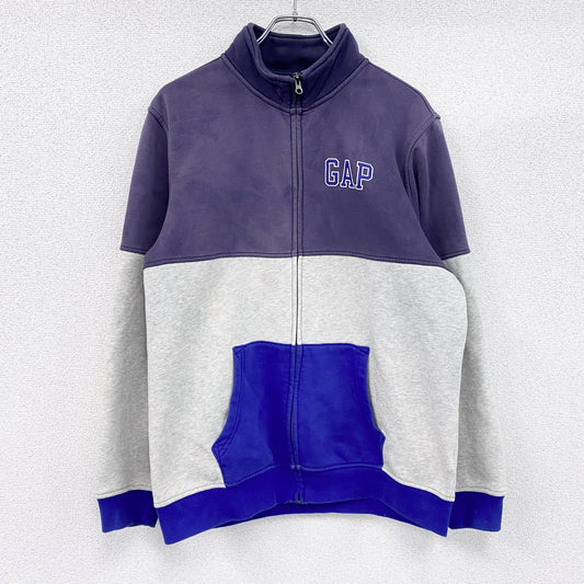 GAP　ギャップ　フルジップスウェットジャケット　マルチカラー　紺　ネイビー　Lサイズ