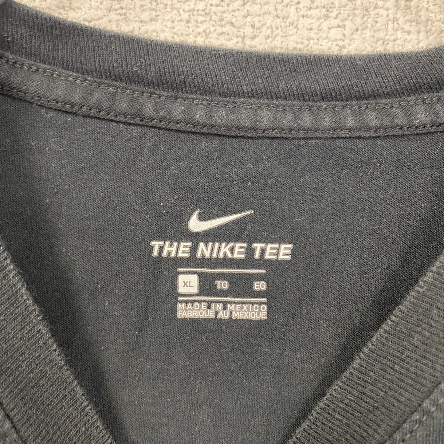 古着 used　NIKE　ナイキ　半袖プリントTシャツ　CLASS IS IN SESSION　ブラック　黒　XLサイズ