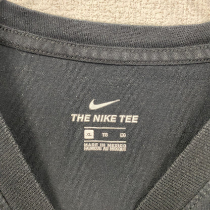 古着 used　NIKE　ナイキ　半袖プリントTシャツ　CLASS IS IN SESSION　ブラック　黒　XLサイズ