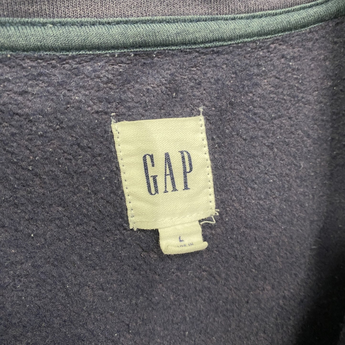 GAP　ギャップ　フルジップスウェットジャケット　マルチカラー　紺　ネイビー　Lサイズ