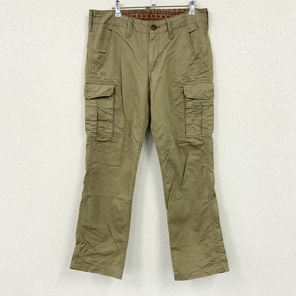 EDWIN　エドウィン　K46001　カーゴパンツ　ジップフライ　ベージュ　Mサイズ　古着