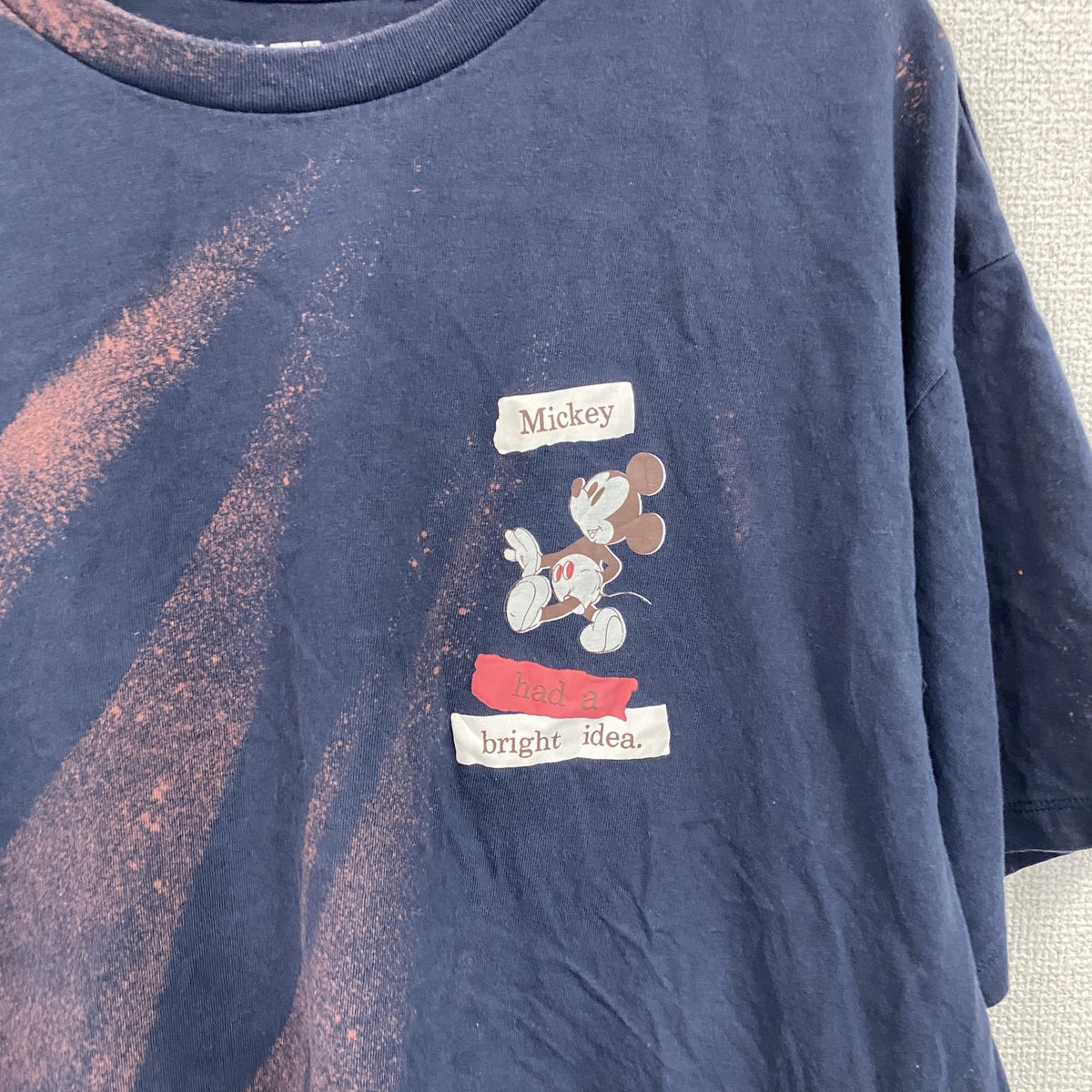 UNIQLO　ユニクロ　Mickey Mouse　ミッキーマウス　Disney　半袖キャラクターTシャツ　紺　ネイビー　Mサイズ　古着