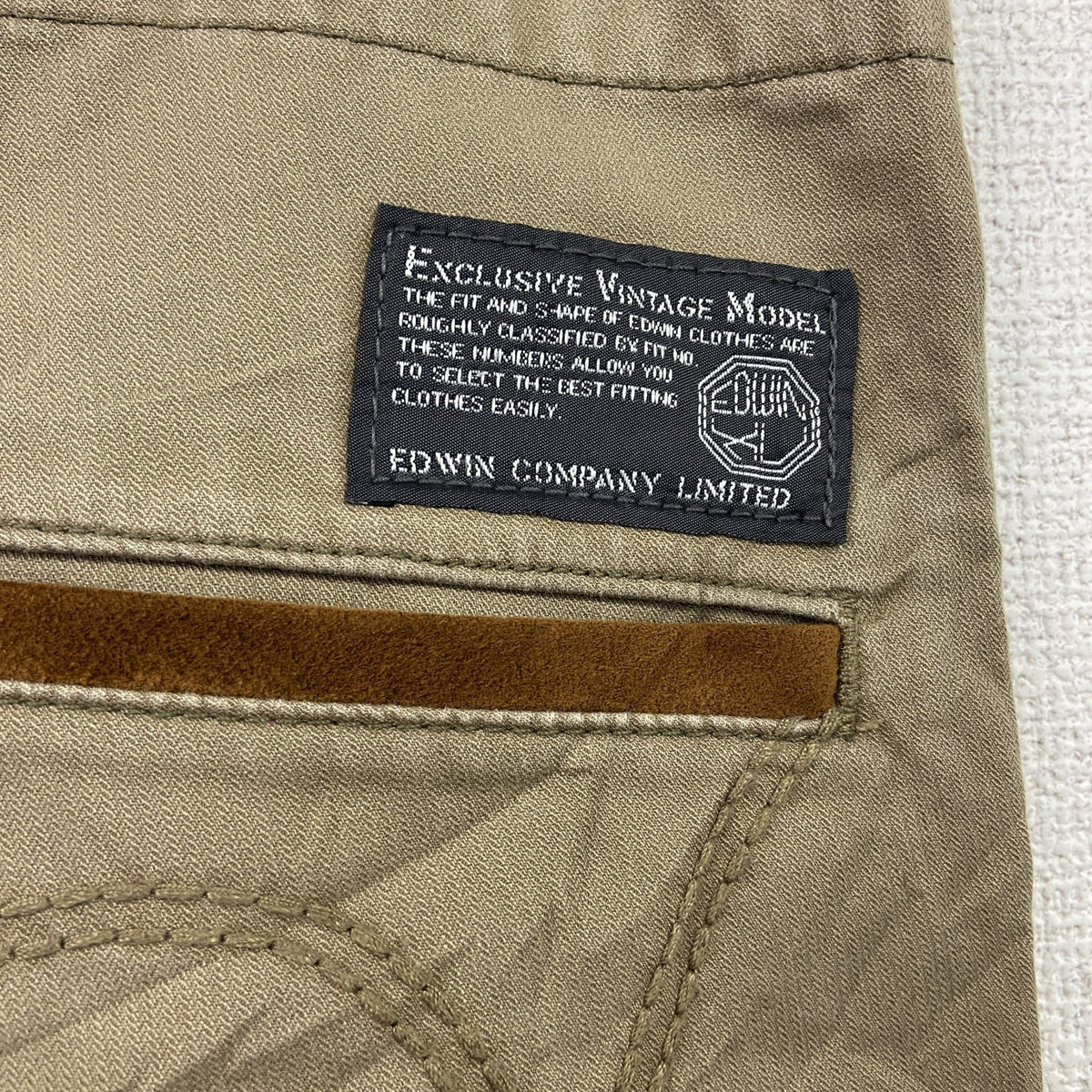 EDWIN　エドウィン　K46001　カーゴパンツ　ジップフライ　ベージュ　Mサイズ　古着