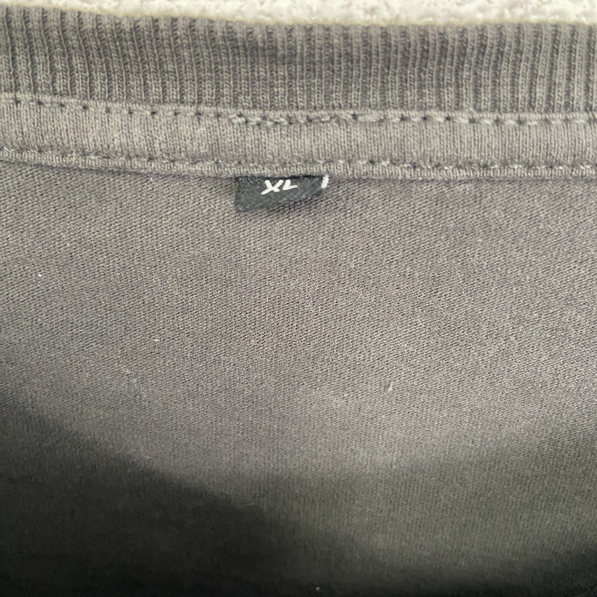 ノーブランド　半袖プリントTシャツ　クルーネック　太陽　メキシコ　レトロデザイン　灰色　グレー　XLサイズ　古着