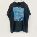 RUSTY　ラスティ　半袖プリントTシャツ　サーフィン　サーファー　デカロゴ　両面プリント　黒　ブラック　Lサイズ　古着