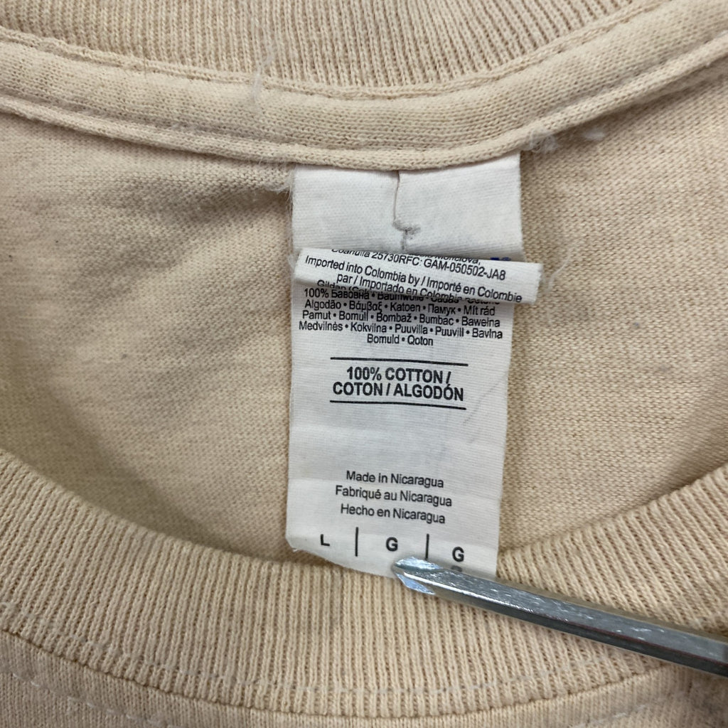 GILDAN　ギルダン　半袖プリントTシャツ　Bahamas　ベージュ　Lサイズ カットソー メンズ コットン 古着