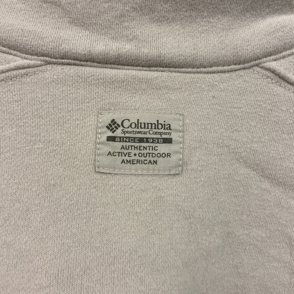 Columbia　コロンビア　ハーフジッププルオーバースウェット/トレーナー　クリーム色　XLサイズ　古着