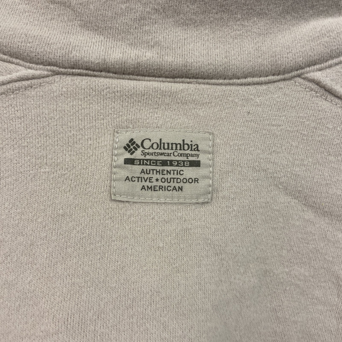 Columbia　コロンビア　ハーフジッププルオーバースウェット/トレーナー　クリーム色　XLサイズ　古着