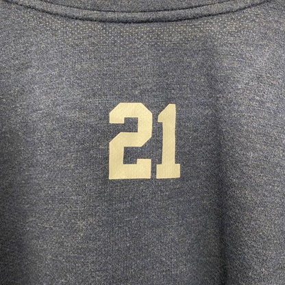 古着　used　NIKE　ナイキ　半袖プリントTシャツ　スウッシュロゴ　バックプリント　レトロ　ネイビー　紺　Lサイズ