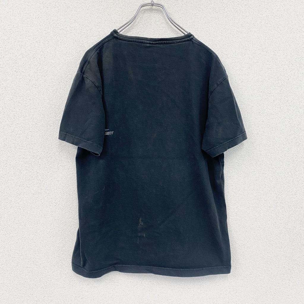 RUSTY　ラスティ　半袖プリントTシャツ　サーフィン　サーファー　デカロゴ　両面プリント　黒　ブラック　Lサイズ　古着