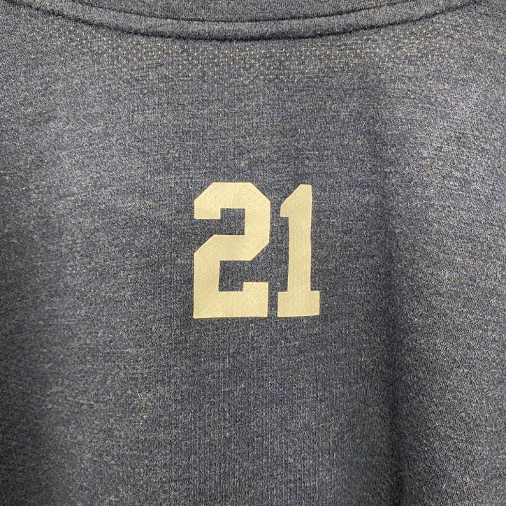 NIKE　ナイキ　半袖プリントTシャツ　スウッシュロゴ　バックプリント　レトロ　ネイビー　紺　Lサイズ　古着
