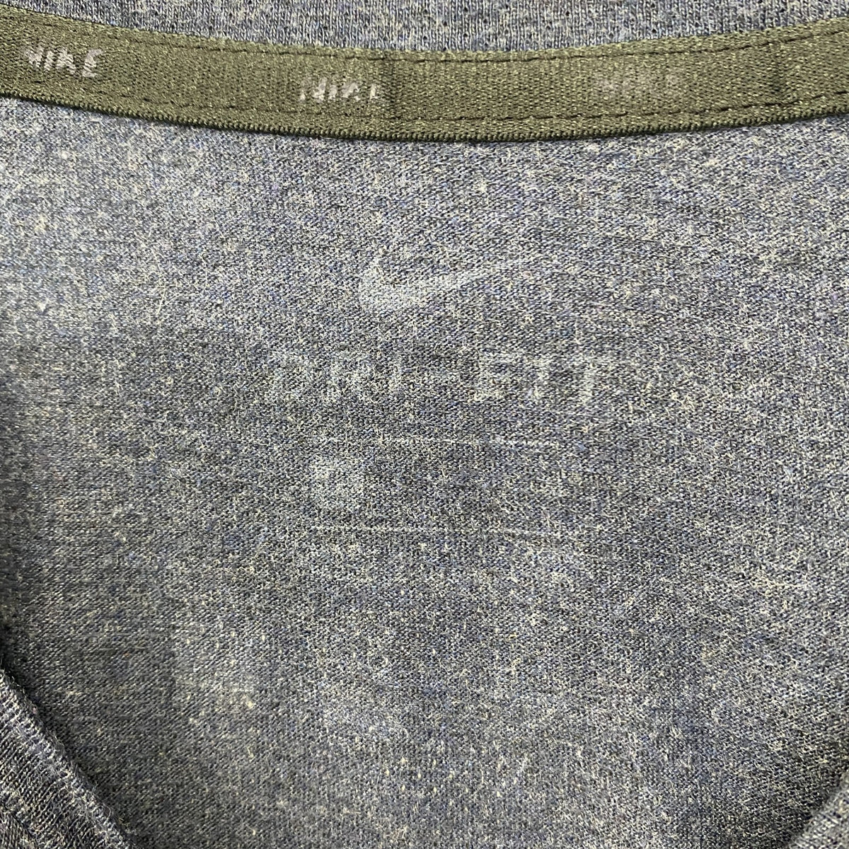 NIKE　ナイキ　半袖プリントTシャツ　スウッシュロゴ　バックプリント　レトロ　ネイビー　紺　Lサイズ　古着