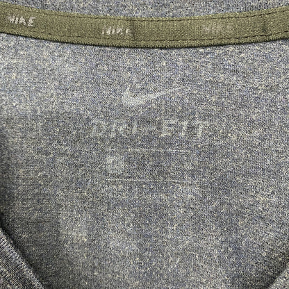 古着　used　NIKE　ナイキ　半袖プリントTシャツ　スウッシュロゴ　バックプリント　レトロ　ネイビー　紺　Lサイズ