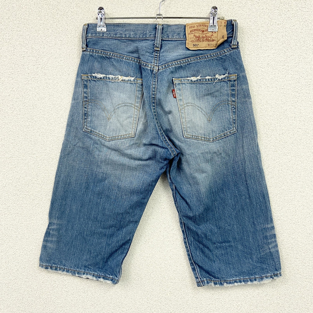 Levi's　リーバイス　501　ハーフデニムパンツ/ショートパンツ　ジップフライ　インディゴ　W29サイズ　古着