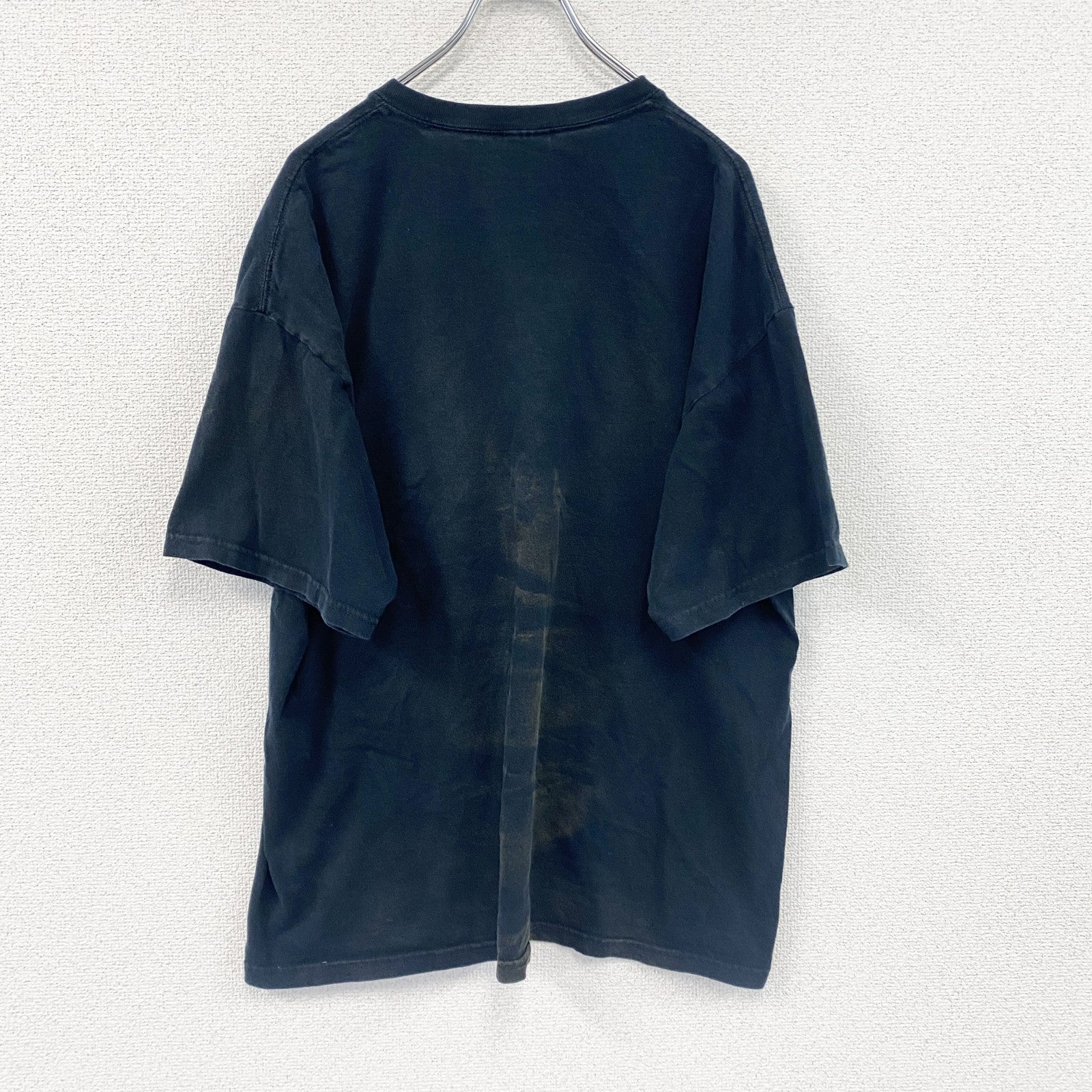 GILDAN　ギルダン　半袖プリントTシャツ　ハート　ゼブラ柄　黒　ブラック　XLサイズ　古着