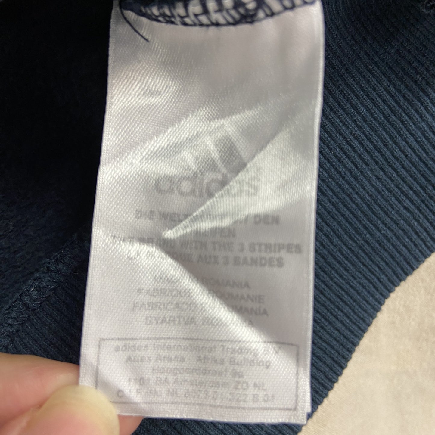 adidas　アディダス　フルジップスウェットジャケット/トレーナー　紺　ネイビー　Lサイズ