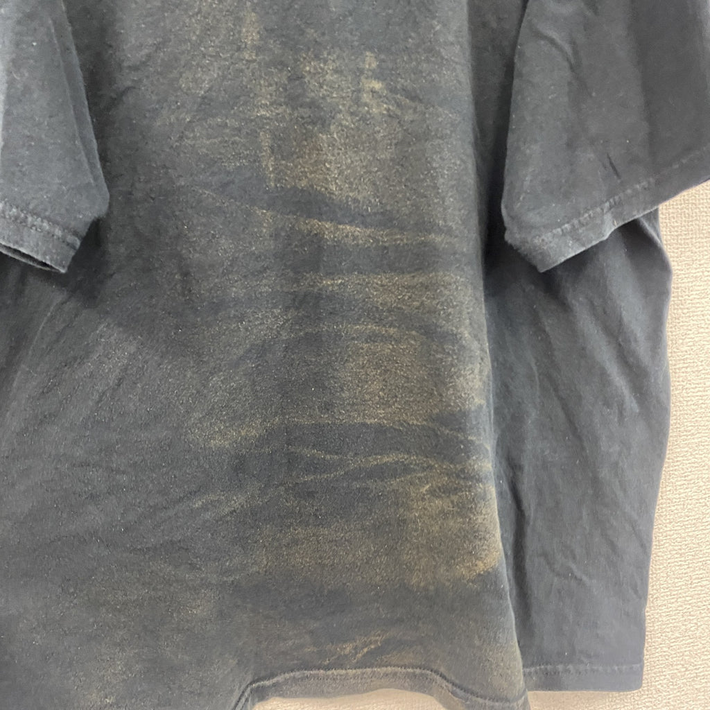 GILDAN　ギルダン　半袖プリントTシャツ　ハート　ゼブラ柄　黒　ブラック　XLサイズ　古着
