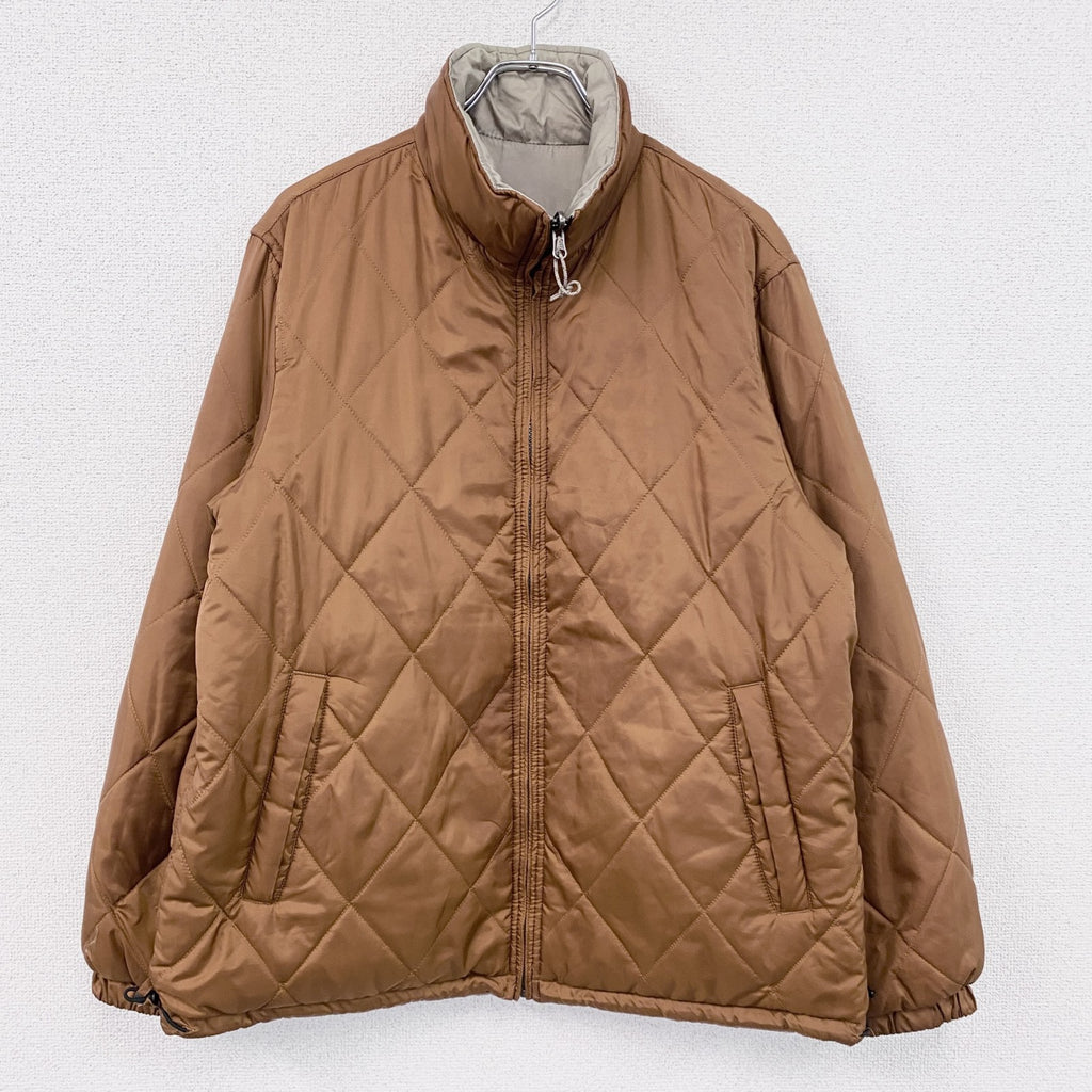 UNIQLO　ユニクロ　Air Tech Jacket　キルティングジャケット　リバーシブル　ブラウン　グレー　灰色　XLサイズ　古着