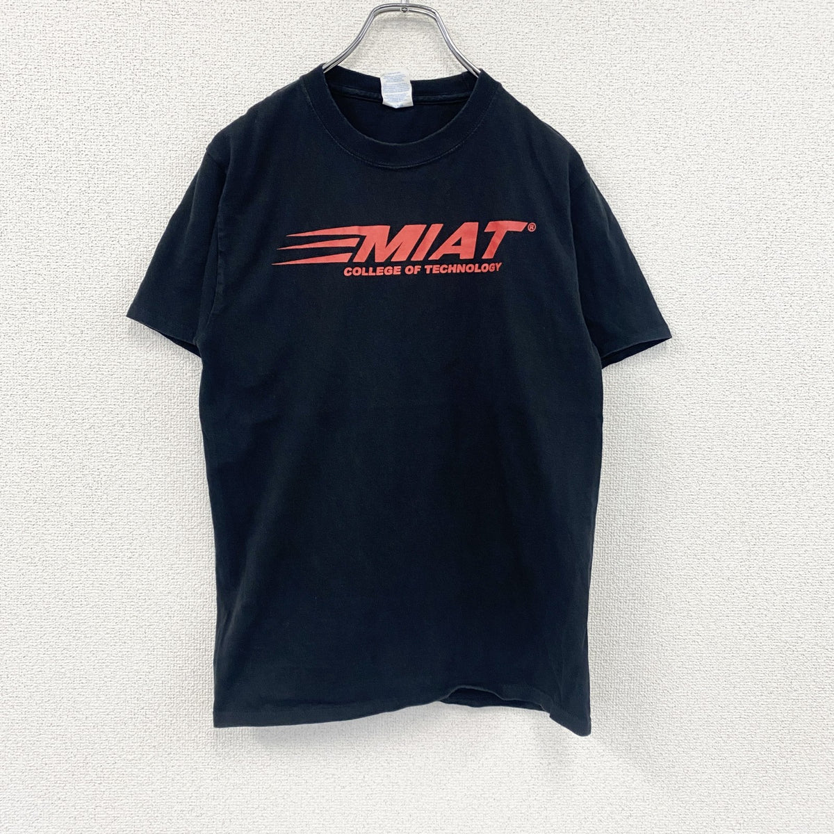 PORT&COMPANY　半袖プリント企業Tシャツ　MIAT College of Technology　黒　ブラック　Sサイズ　古着