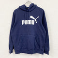 PUMA　プーマ　スウェットパーカー/フーディー　紺　ネイビー　Mサイズ トレーナー スウェットトップス フード付き 古着