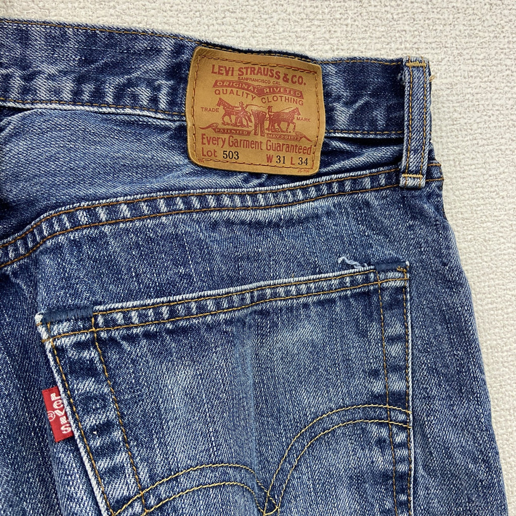 Levi's　リーバイス　503　デニムパンツ/ジーンズ　ジップフライ　インディゴ　W31サイズ　古着