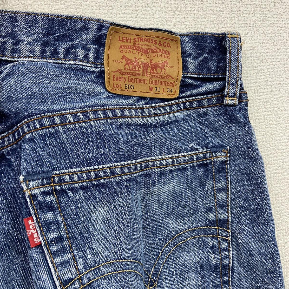 Levi's　リーバイス　503　デニムパンツ/ジーンズ　ジップフライ　インディゴ　W31サイズ　古着