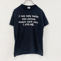 DELTA　デルタ　半袖プリントメッセージTシャツ　4連プリント　黒　ブラック　Sサイズ　古着