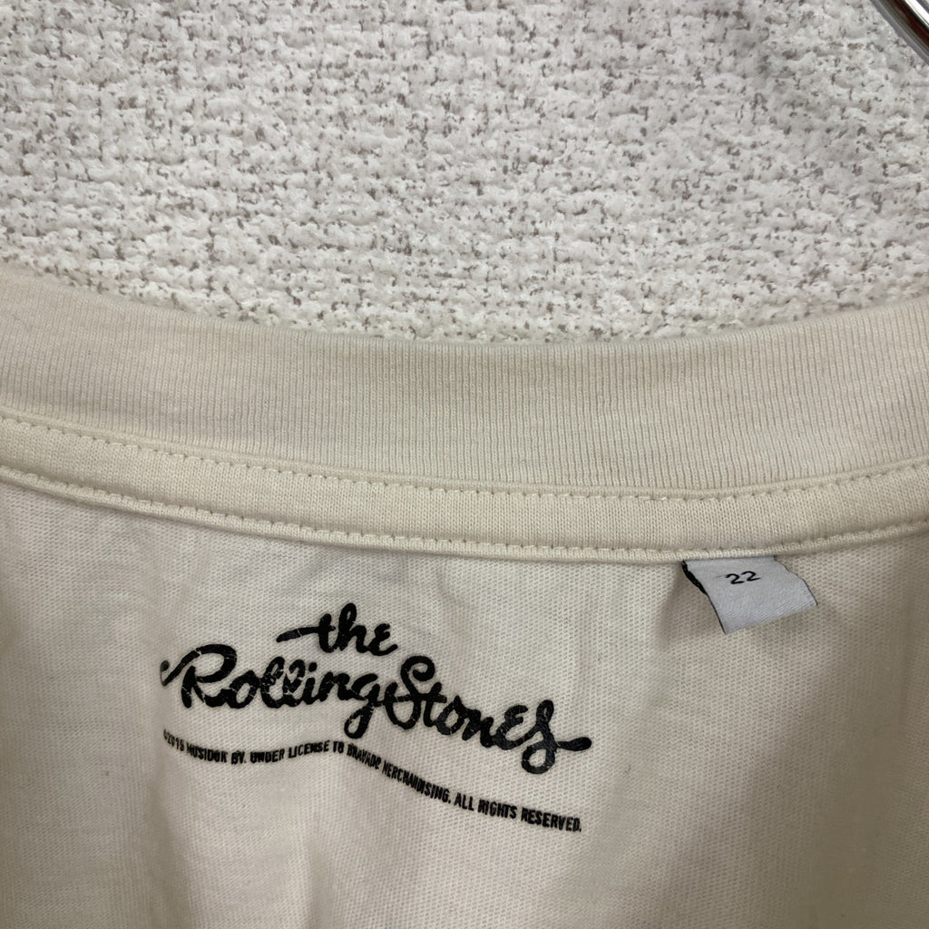 The Rolling Stones　ローリングストーンズ　半袖プリントTシャツ　白　ホワイト　22サイズ　古着