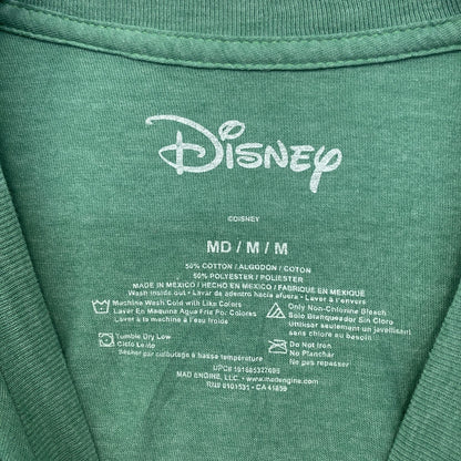 古着 used Disney　ディズニー　半袖プリントTシャツ　ミッキーマウス　ドナルドダック　クリスマス　グリーン　緑　Mサイズ