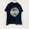 半袖プリントバンドTシャツ　音楽　ミュージック　アーチプリント　黒　ブラック　古着