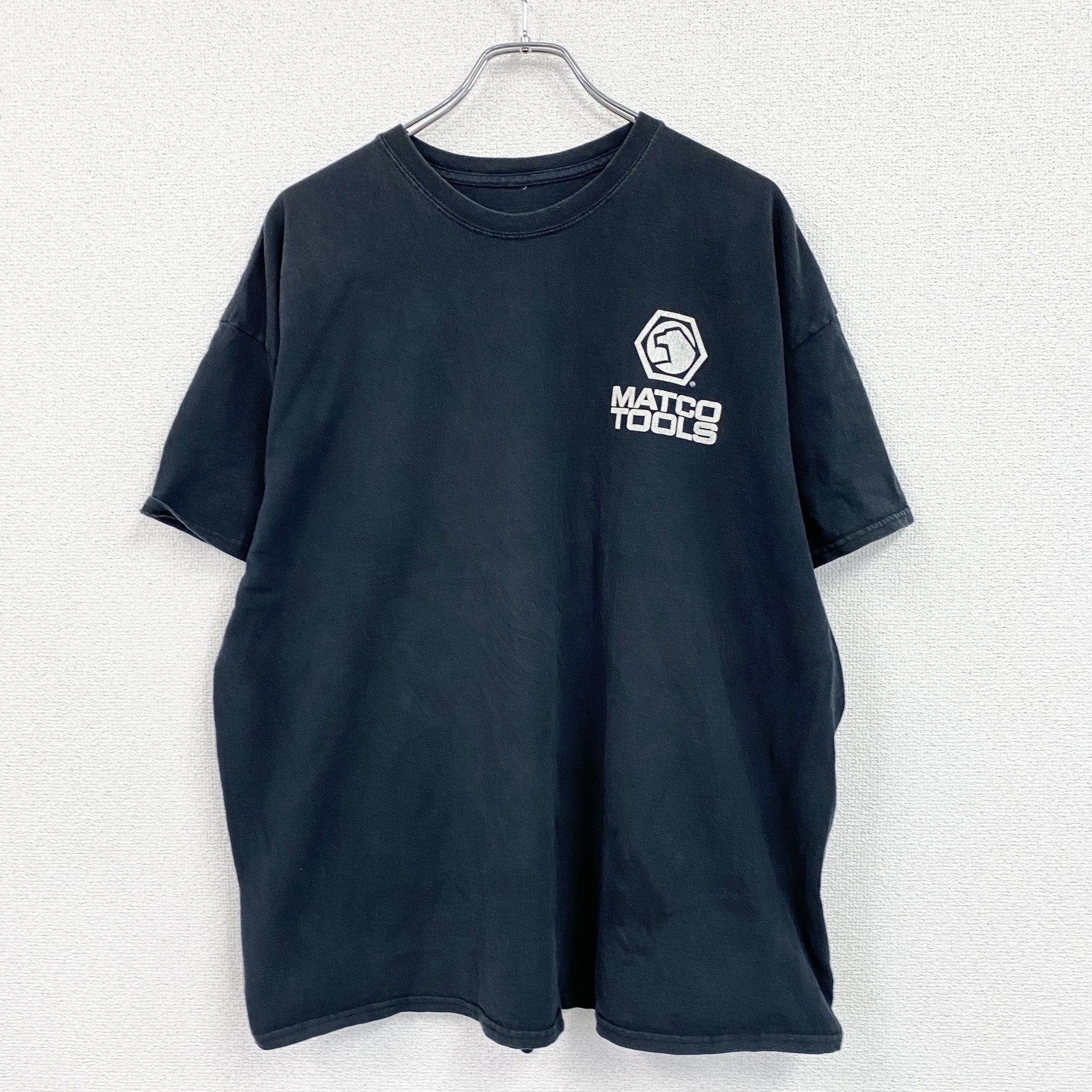 MATOCO TOOLS　半袖プリントTシャツ　企業ロゴ　両面プリント　黒　ブラック　古着