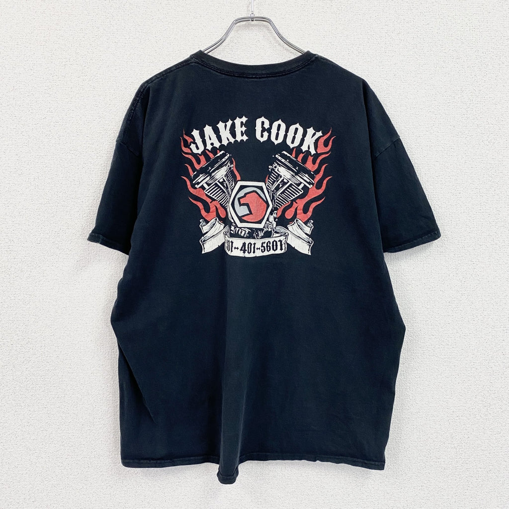 MATOCO TOOLS　半袖プリントTシャツ　企業ロゴ　両面プリント　黒　ブラック　古着