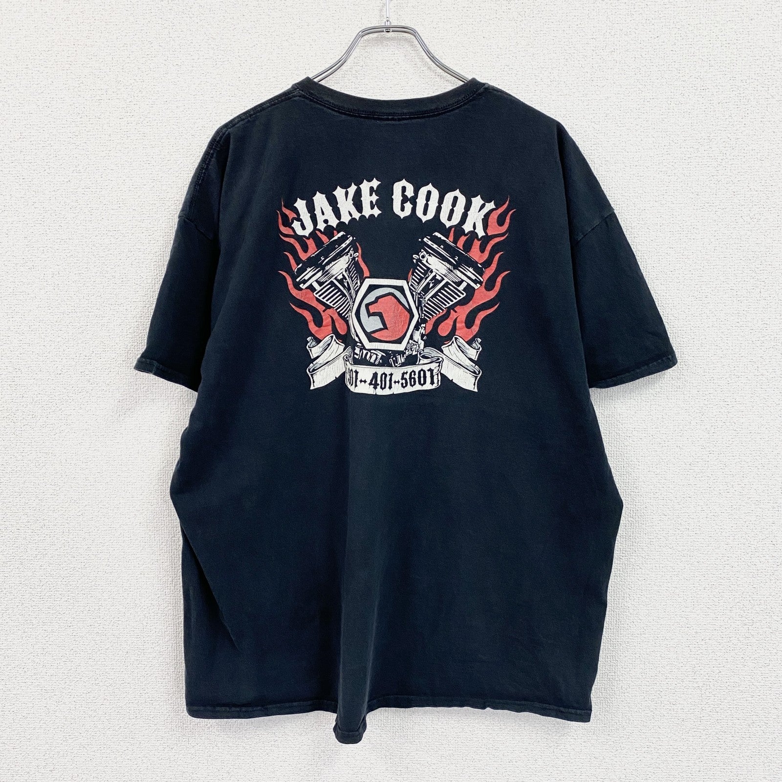 MATOCO TOOLS　半袖プリントTシャツ　企業ロゴ　両面プリント　黒　ブラック　古着