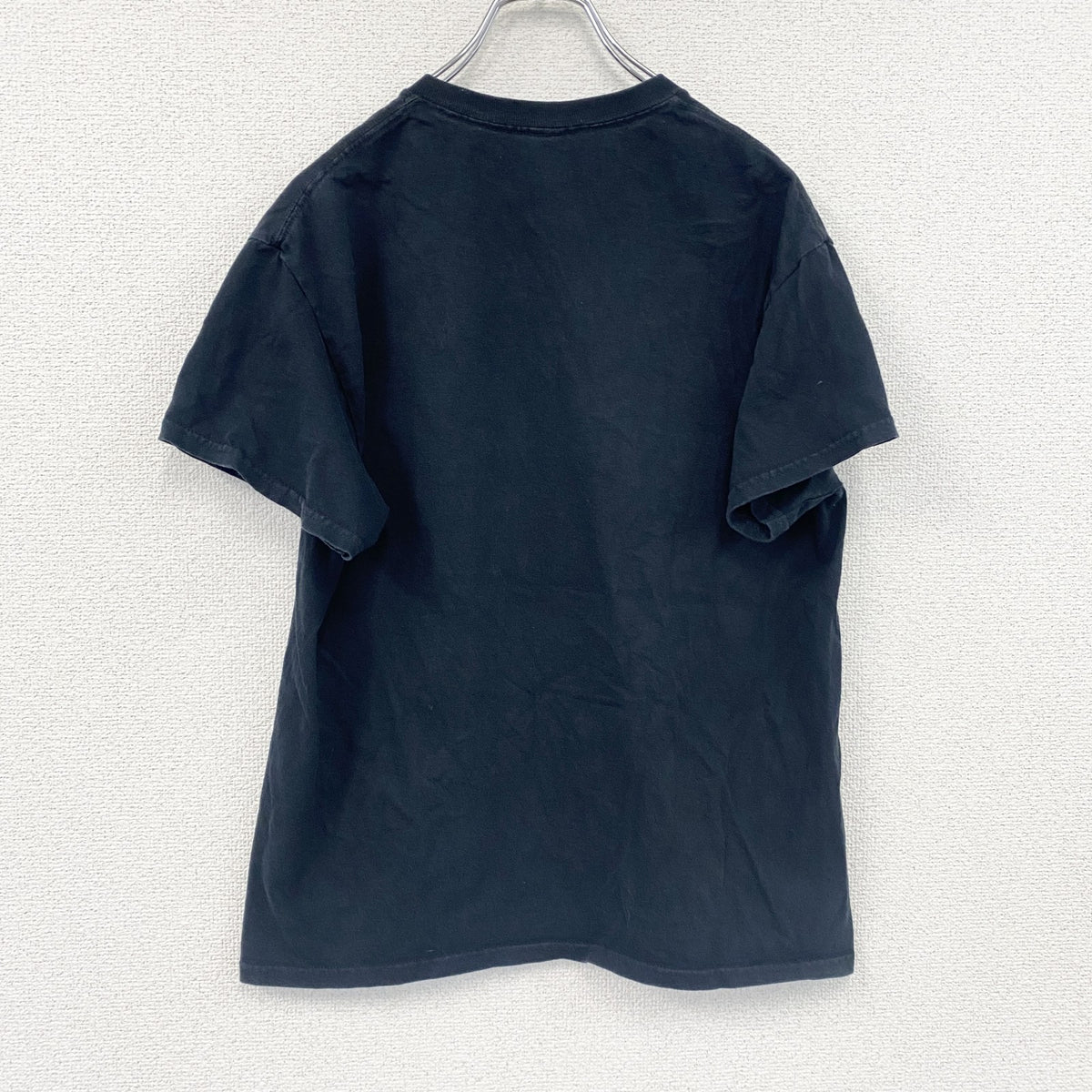 半袖プリントバンドTシャツ　音楽　ミュージック　アーチプリント　黒　ブラック　古着